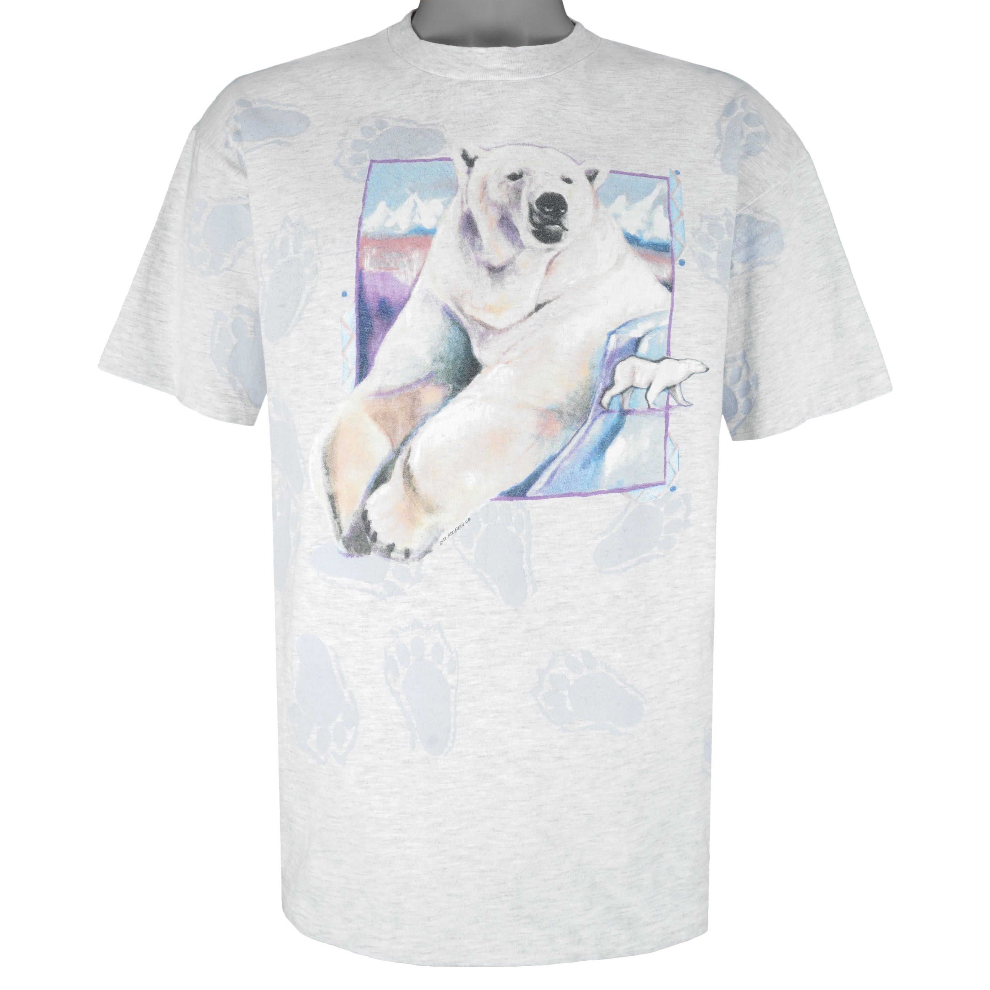 Hanes Vintage - Polar Bear AOP T-Shirt 1993 Size US XL / EU 56 / 4 - 1 Thumbnail