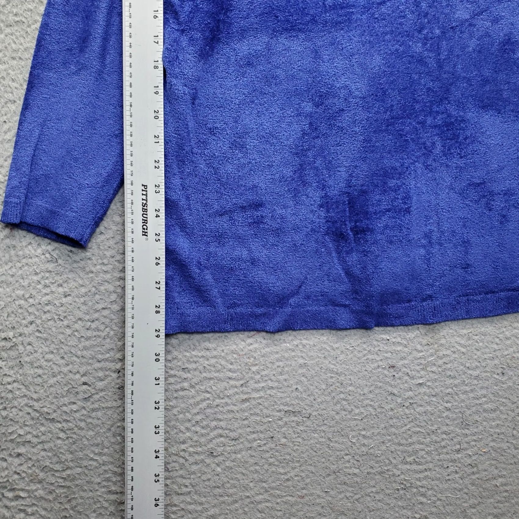 Coldwater Creek Coldwater Creek Womens 1X Blue Textured Fleece Sweatshirt Pullover Long Sleeve Crew Neck Casual Comfort Wear Size XL / US 12-14 / IT 48-50 - 3 Thumbnail