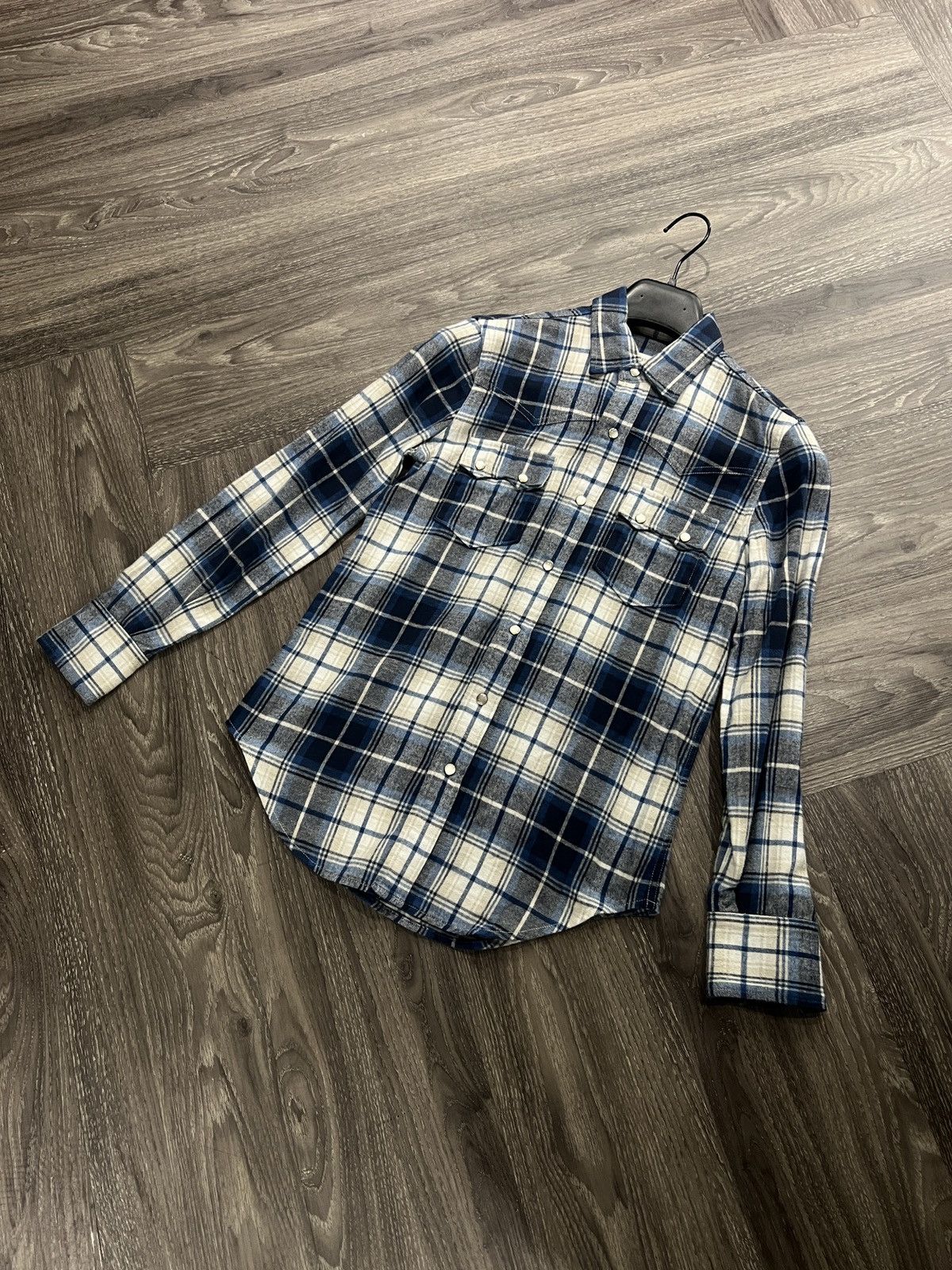 Hedi Slimane Saint Laurent Paris Hedi Slimane Checkered Pearl Flannel Size US XS / EU 42 / 0 - 1 Thumbnail