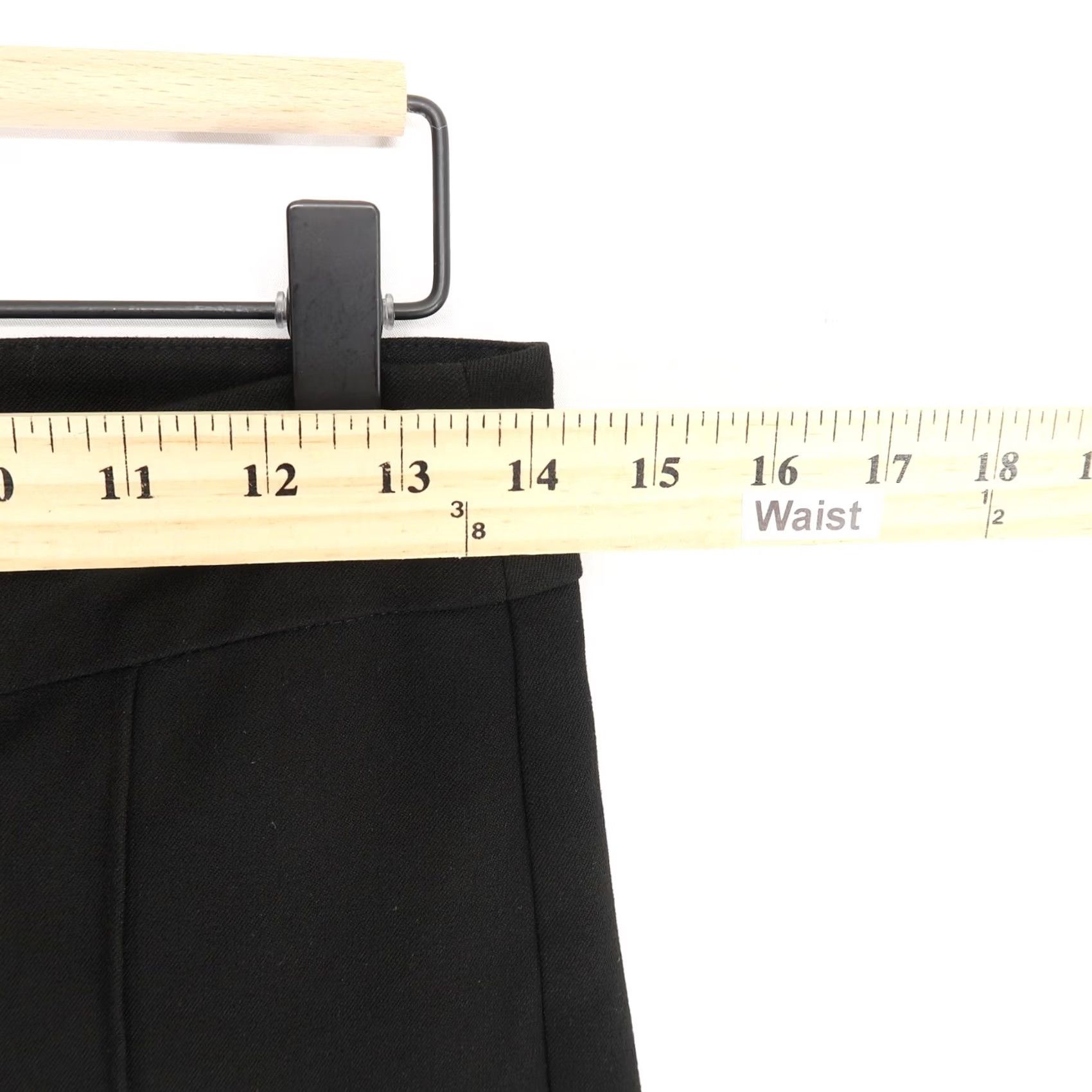 Vintage AELLA Pants Womens 2 Black Flare Stretch Polyester Spandex Viscose Dress Pants Size 26" / US 2 / IT 38 - 6 Thumbnail