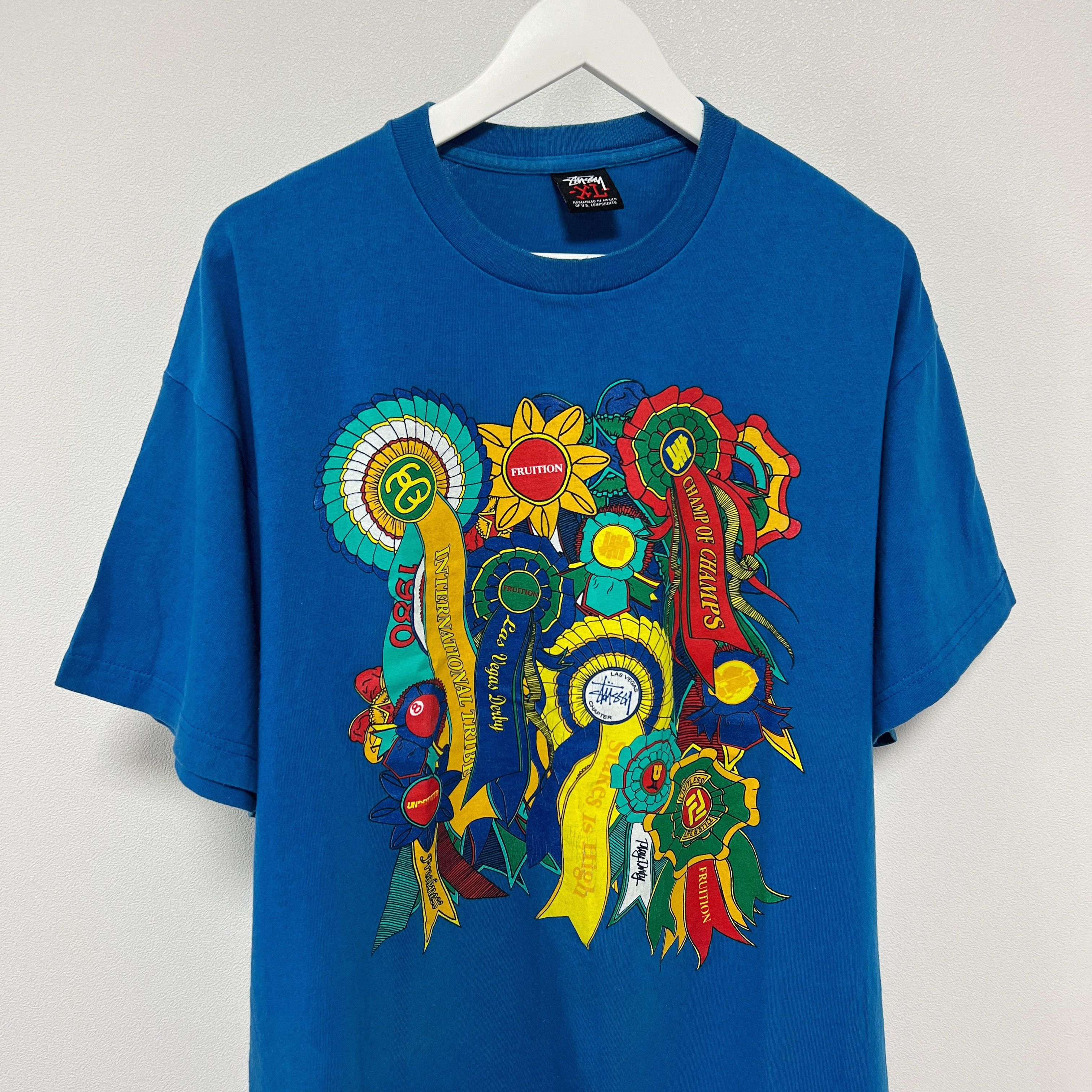 Stussy Stussy Undefeated 2008 FRUITION TRIPLE CROWN T-Shirt Blue Size US XL / EU 56 / 4 - 3 Thumbnail