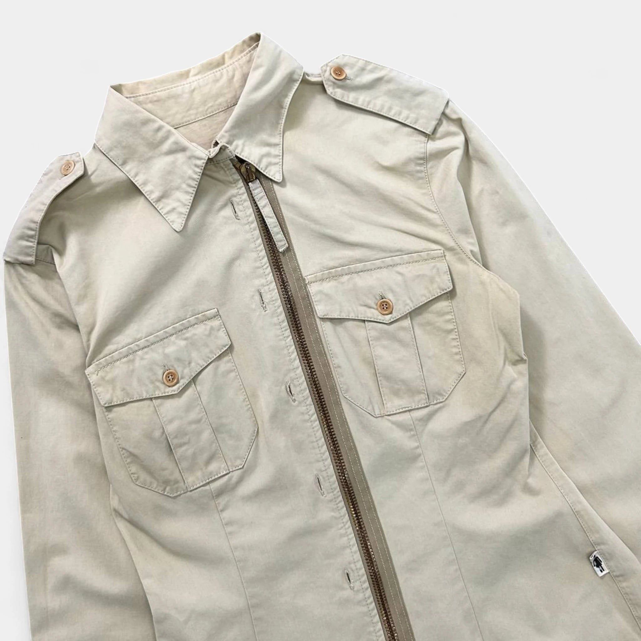 Jean Paul Gaultier Jean Paul Gaultier Long Cargo Beige Shirt Size S / US 4 / IT 40 - 2 Thumbnail