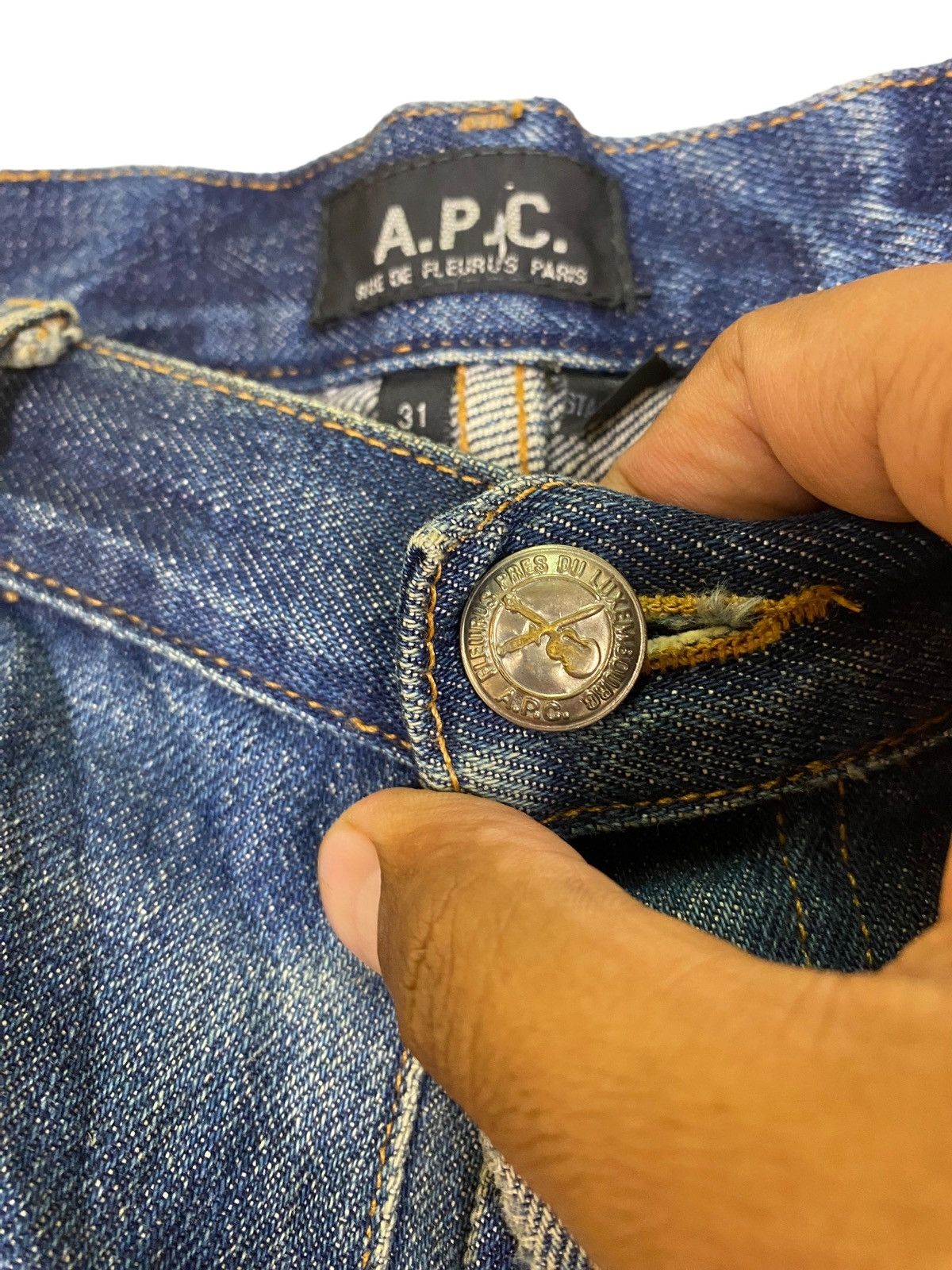 A.P.C. Vintage A.P.C Distressed Selvedge Denim Size US 33 - 7 Thumbnail