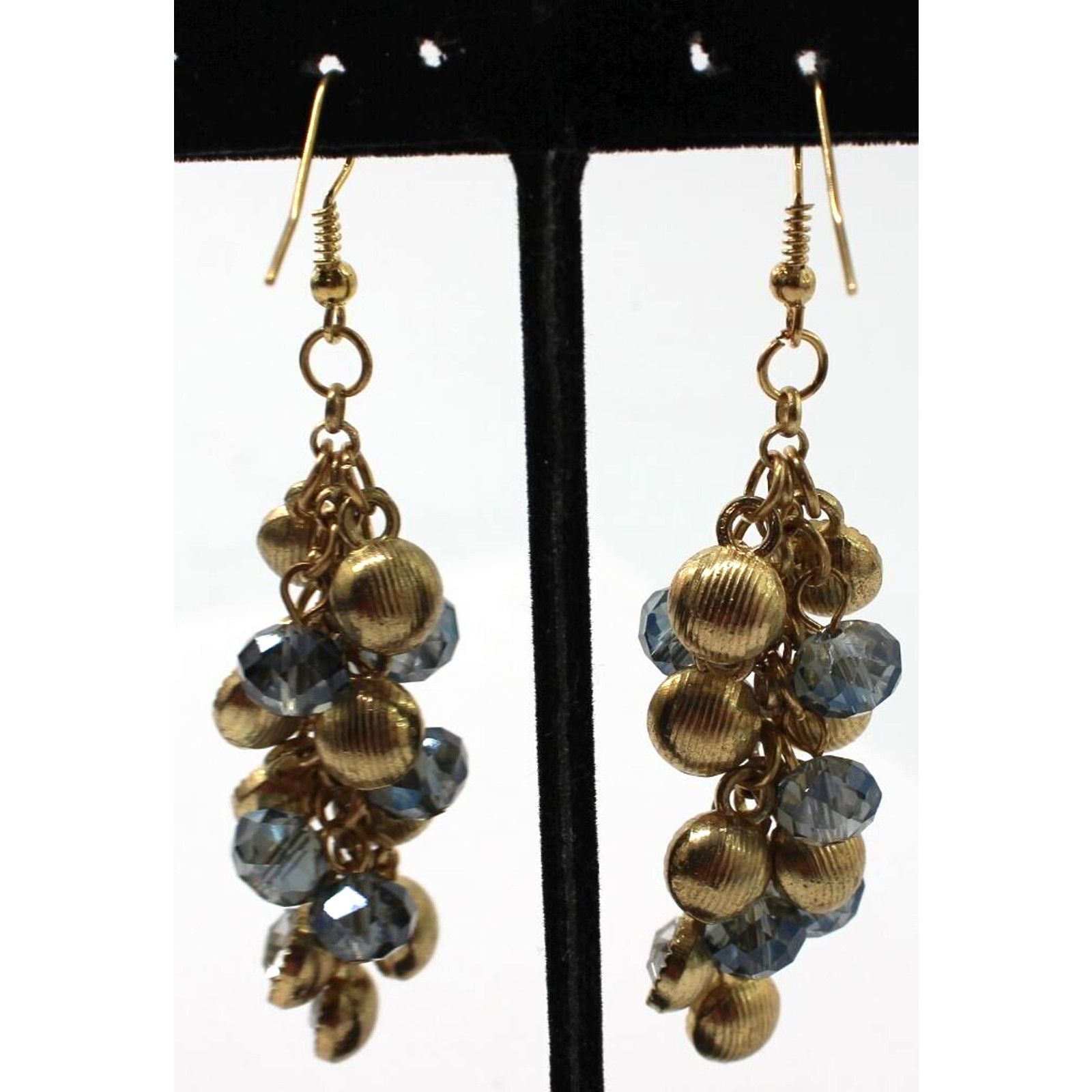 Other Blue Arora Borealis Crystal Earrings Clear Rhinestone Size ONE SIZE - 2 Thumbnail