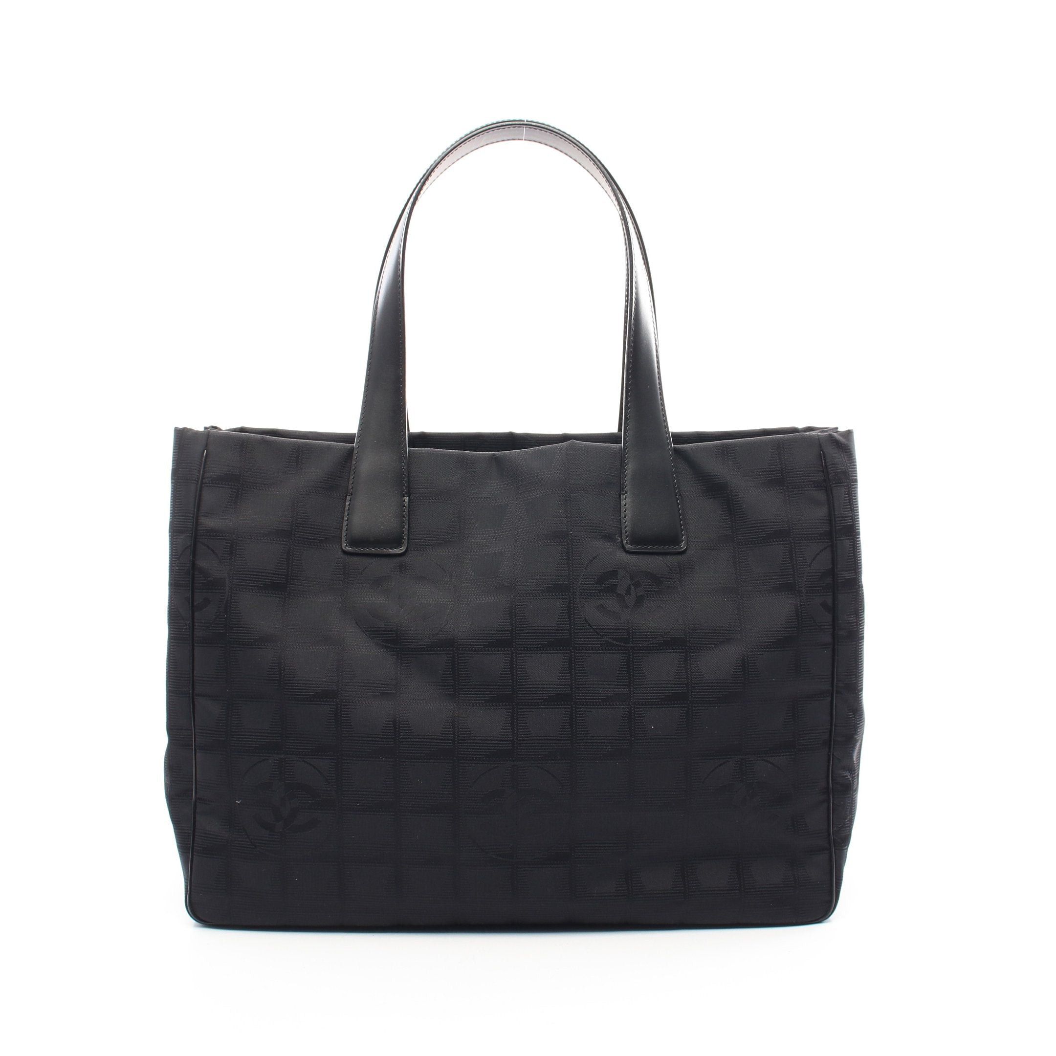 Chanel Chanel New Travel Line Mm Handbag Tote Bag Nylon Canvas Leather Black Gold Hardware Size ONE SIZE - 1 Thumbnail