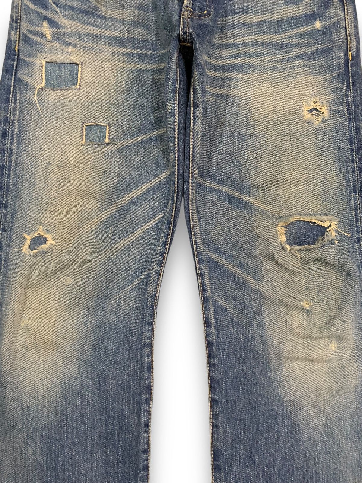 Hysteric Glamour Vintage Hysteric Glamour Selvedge Studded Distressed Jeans Size US 31 - 9 Thumbnail