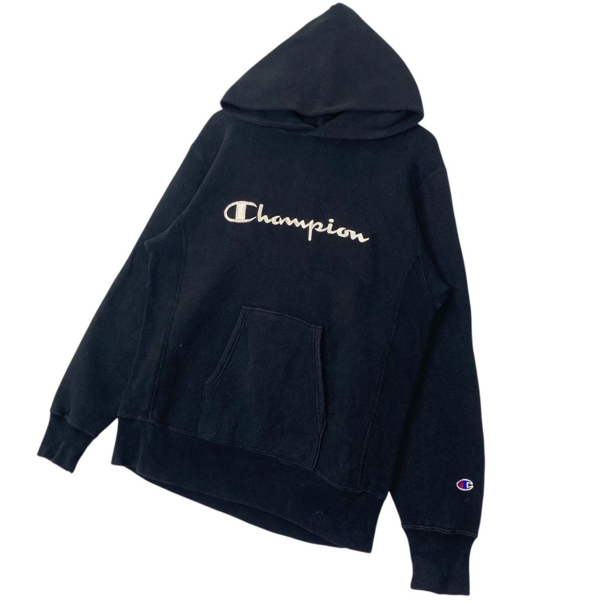 Other Vintage 90s Champion Hoodie Sweater Big Logo Black Size US L / EU 52-54 / 3 - 2 Thumbnail