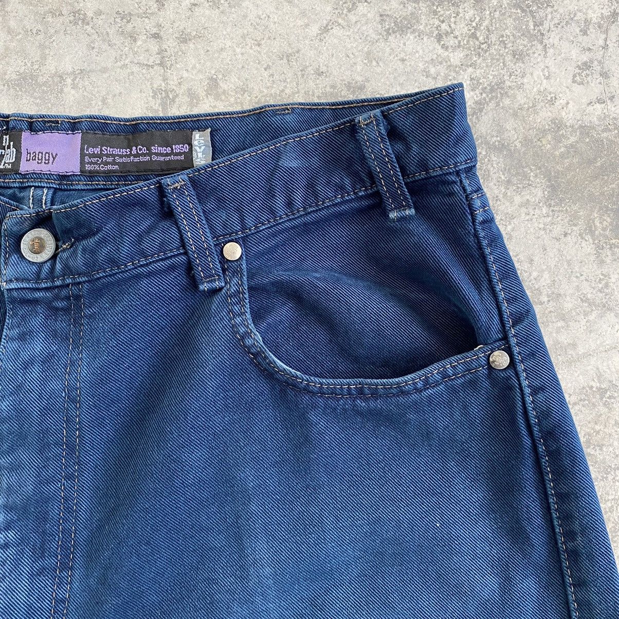 Levi's VTG 1992 Levi’s Silvertab Faded Midnight Blue Baggy Denim Size US 35 - 14 Thumbnail