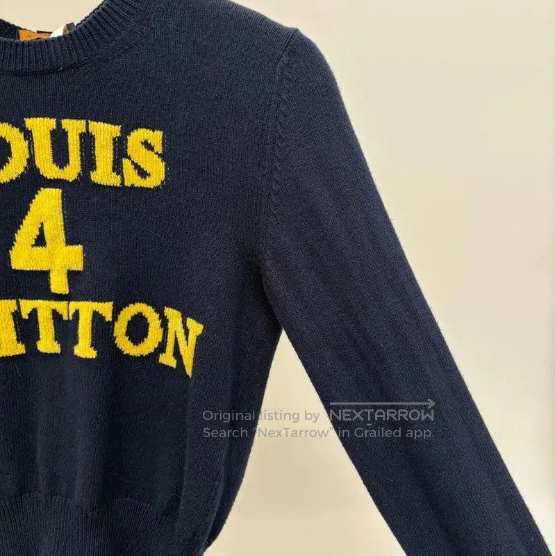 Louis Vuitton Louis Vuitton Black Knit Sweater with Logo . Size XS / US 0-2 / IT 36-38 - 5 Thumbnail