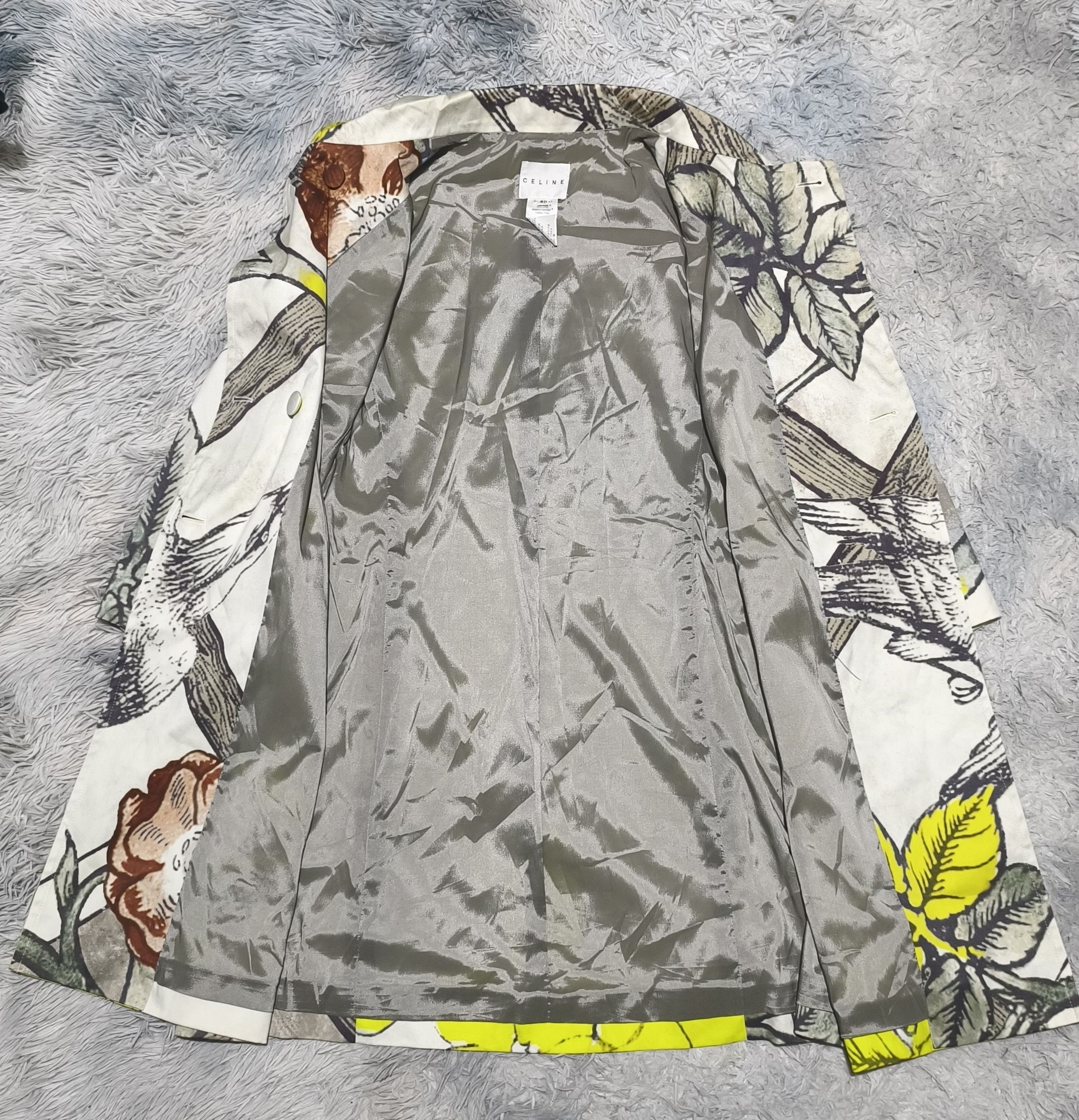 Celine Celine SS 2005 Multicolored Floral Trench Coat Size M / US 6-8 / IT 42-44 - 5 Thumbnail