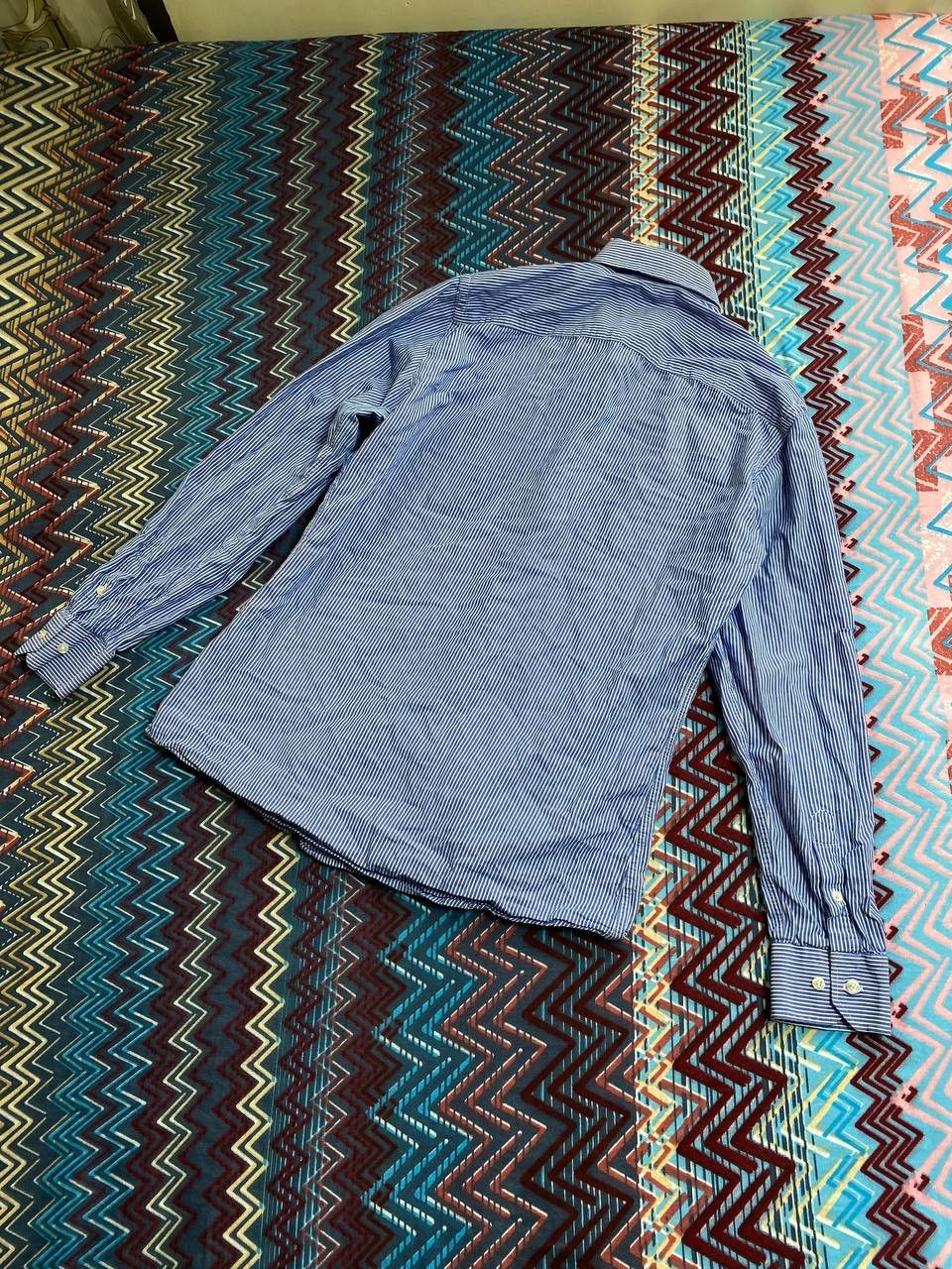 Moschino × Vintage MOSCHINO Long Sleeve Blue Shirt Love Heart Logo Size US M / EU 48-50 / 2 - 13 Thumbnail