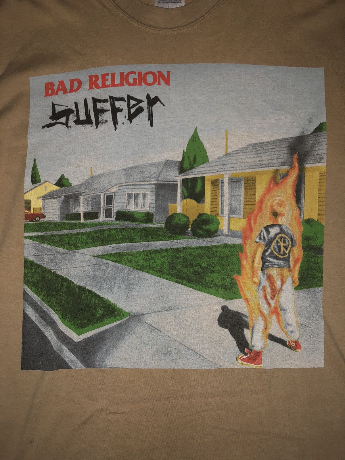 Band Tees × Vintage Vintage 90s Bad Religion Suffer Shirt Epitaph Records Size US L / EU 52-54 / 3 - 4 Thumbnail