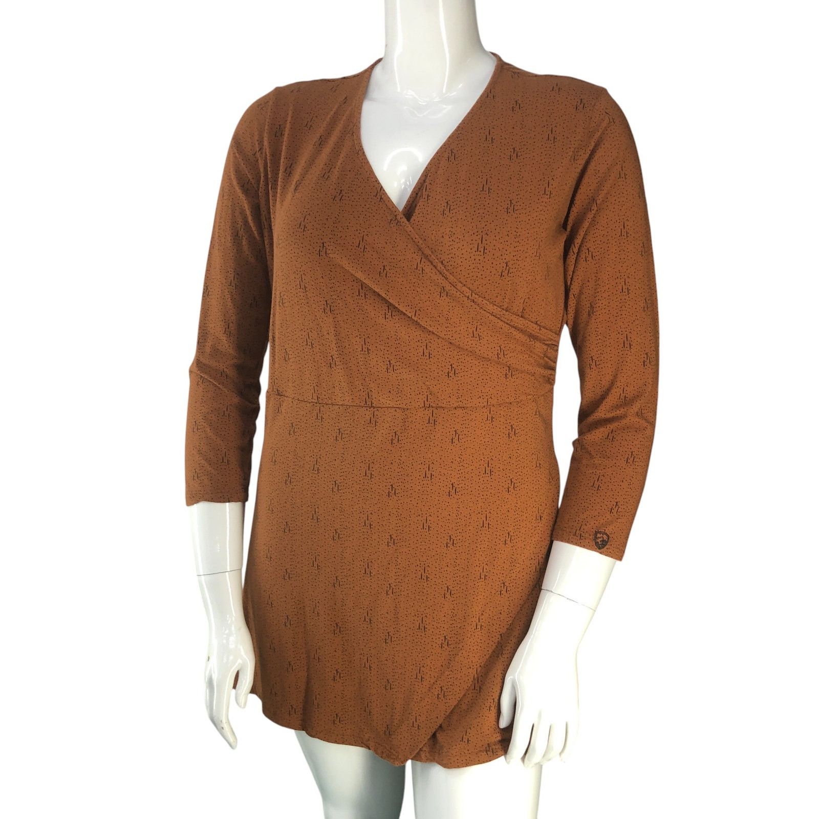 Kuhl Kuhl Size XL Dress Anya Faux Wrap Crossover Neck Copper Size XL / US 12-14 / IT 48-50 - 1 Thumbnail