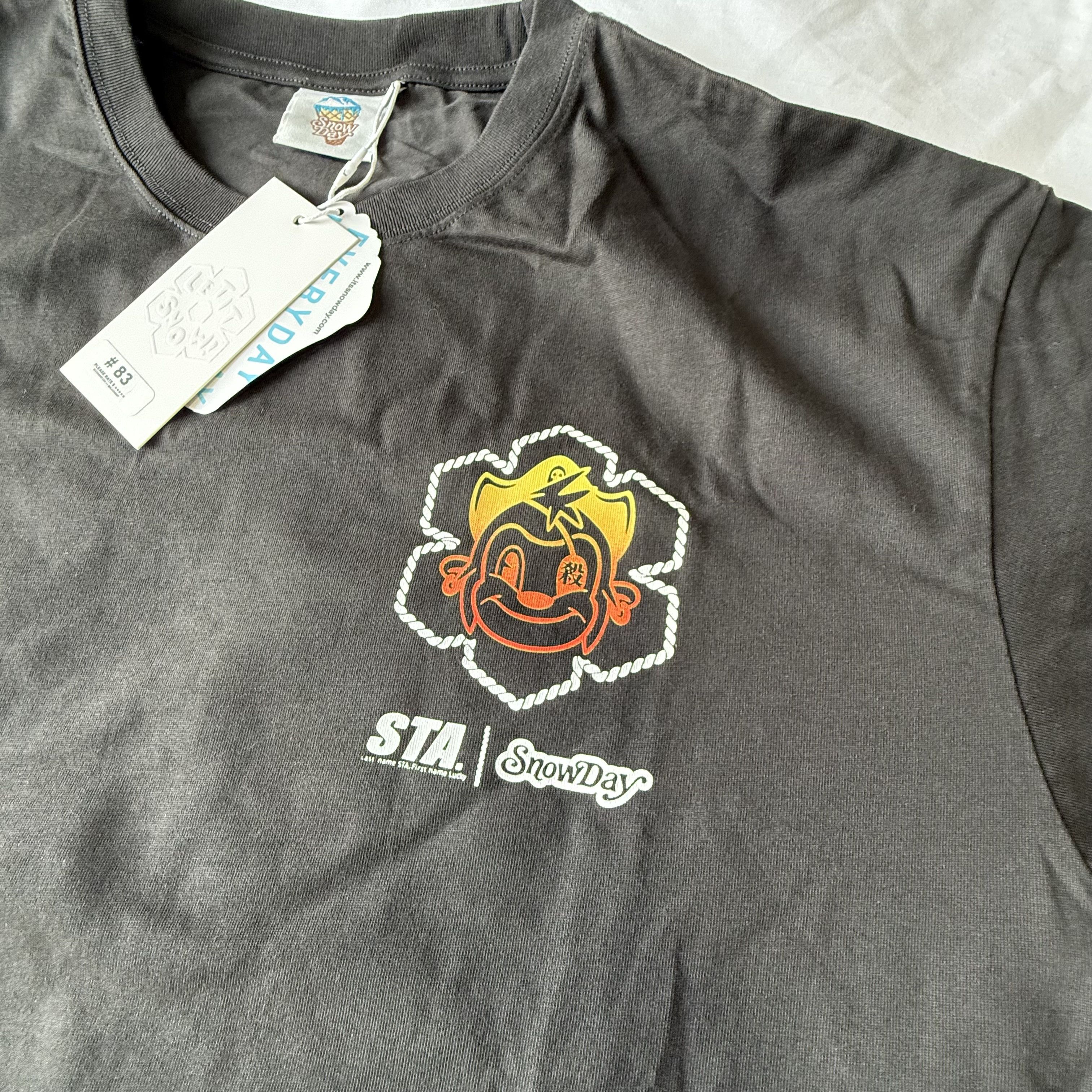 Snowday SnowDay x STA Mens Graphic T-Shirt Black Flame Star XXL Size US XXL / EU 58 / 5 - 4 Thumbnail