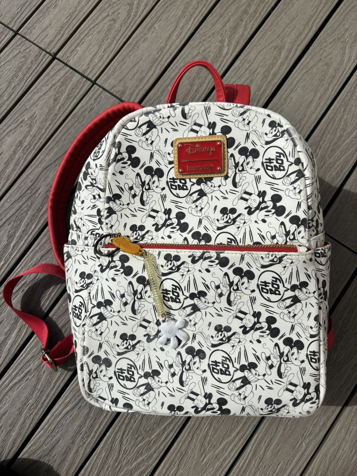 Disney Disney x Loungefly Mickey Mouse Mini Backpack Red White Size ONE SIZE - 6 Thumbnail