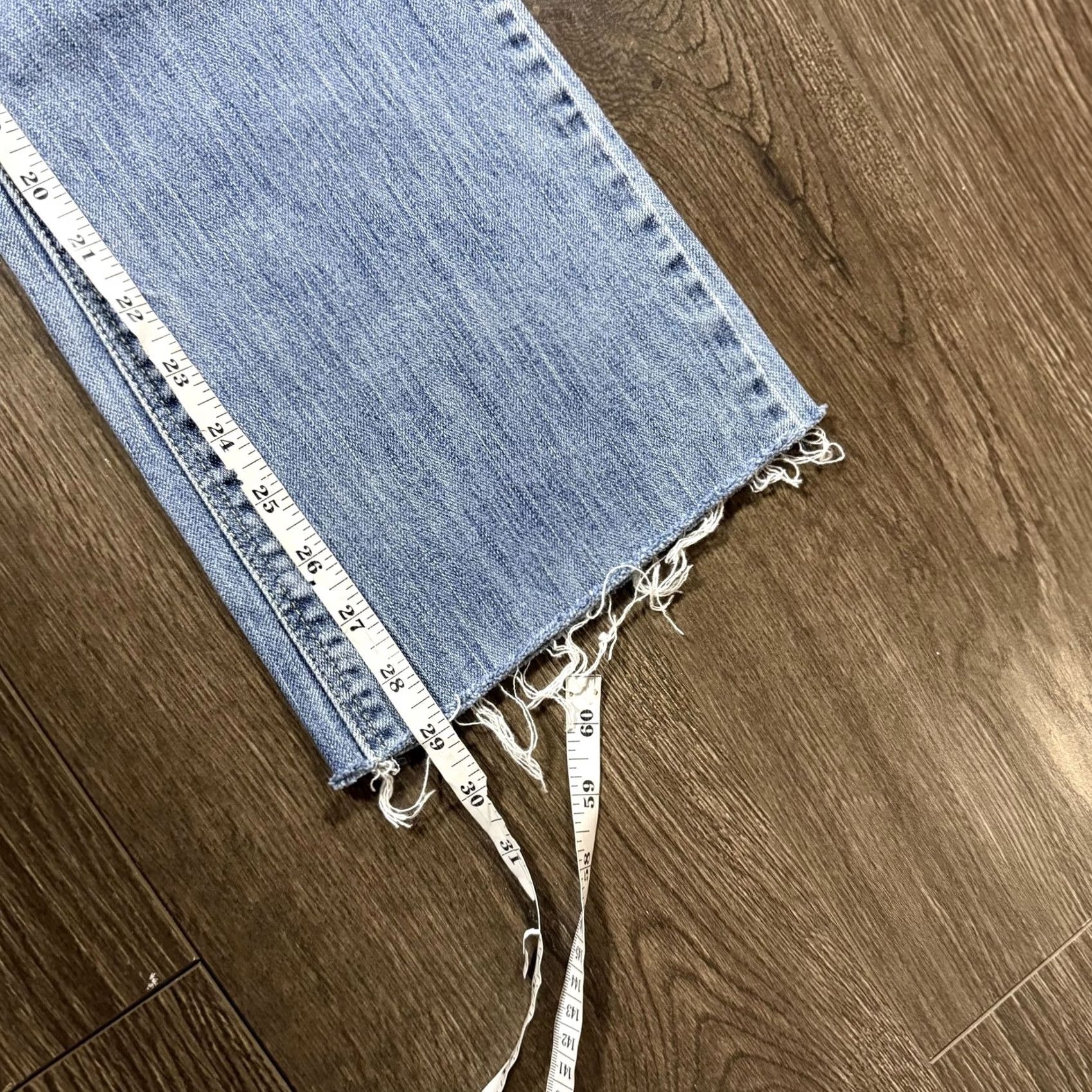 Silver Jeans Co. Silver Jeans Womens 29 Y2K Light Wash Blue Mitsu Bootcut Flare Frayed Hem Denim Size 29" - 7 Thumbnail