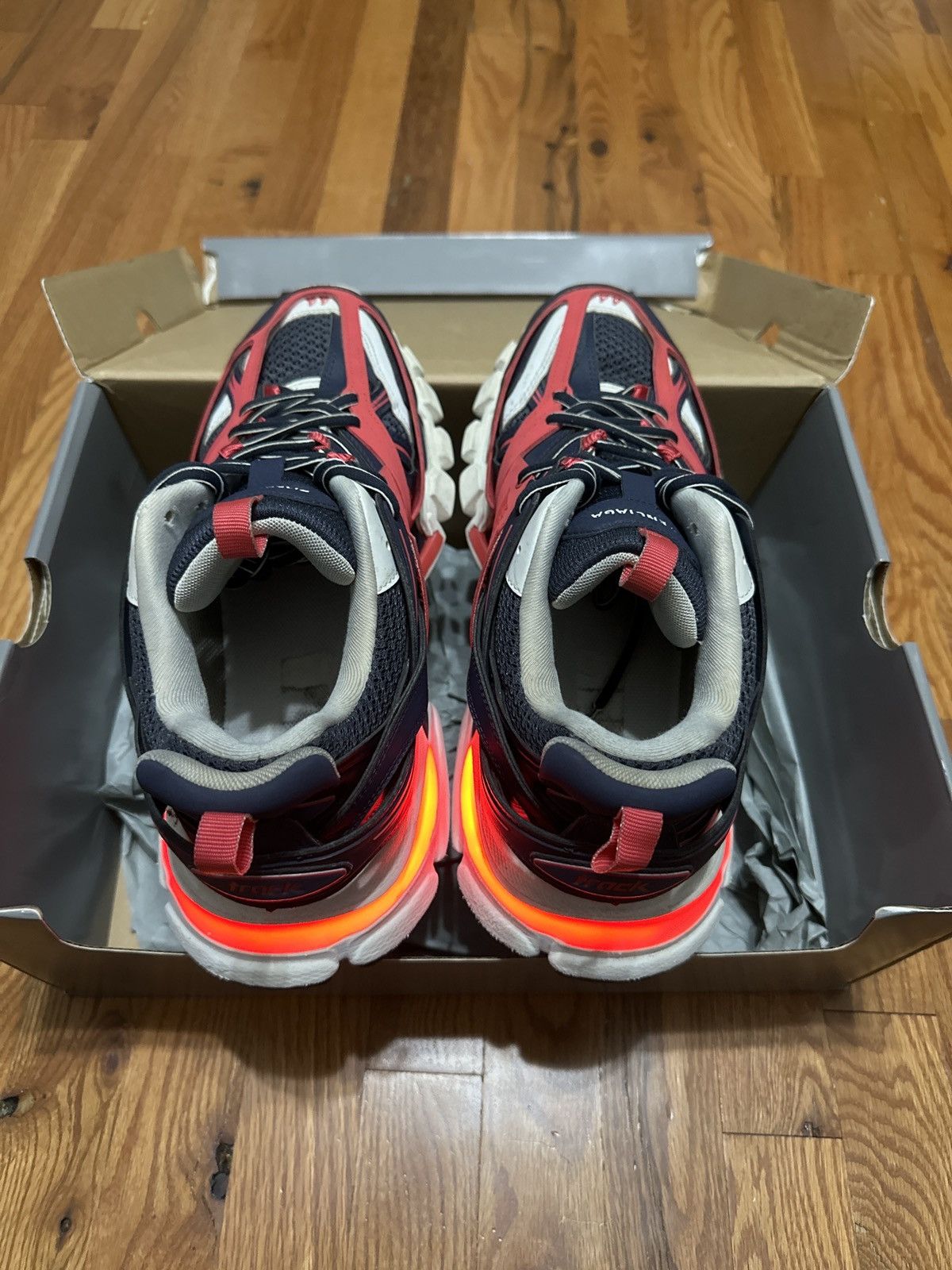 Balenciaga Balenciaga LED Track Red/White Size US 11 / EU 44 - 12 Thumbnail