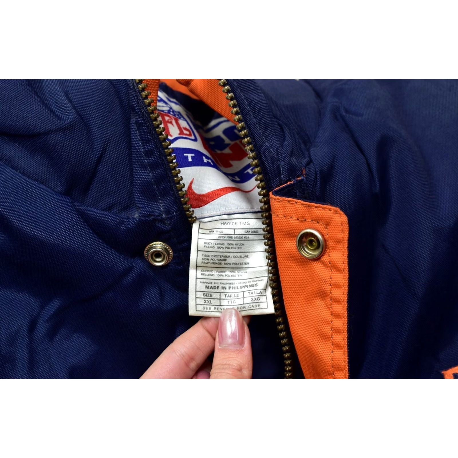 Nike Nike NFL Pro Line Denver Broncos Vintage 90s Puffer Jacket Mens XXL Navy Orange Windbreaker Jacket Winter Fall Spring Casual Size US XXL / EU 58 / 5 - 5 Thumbnail