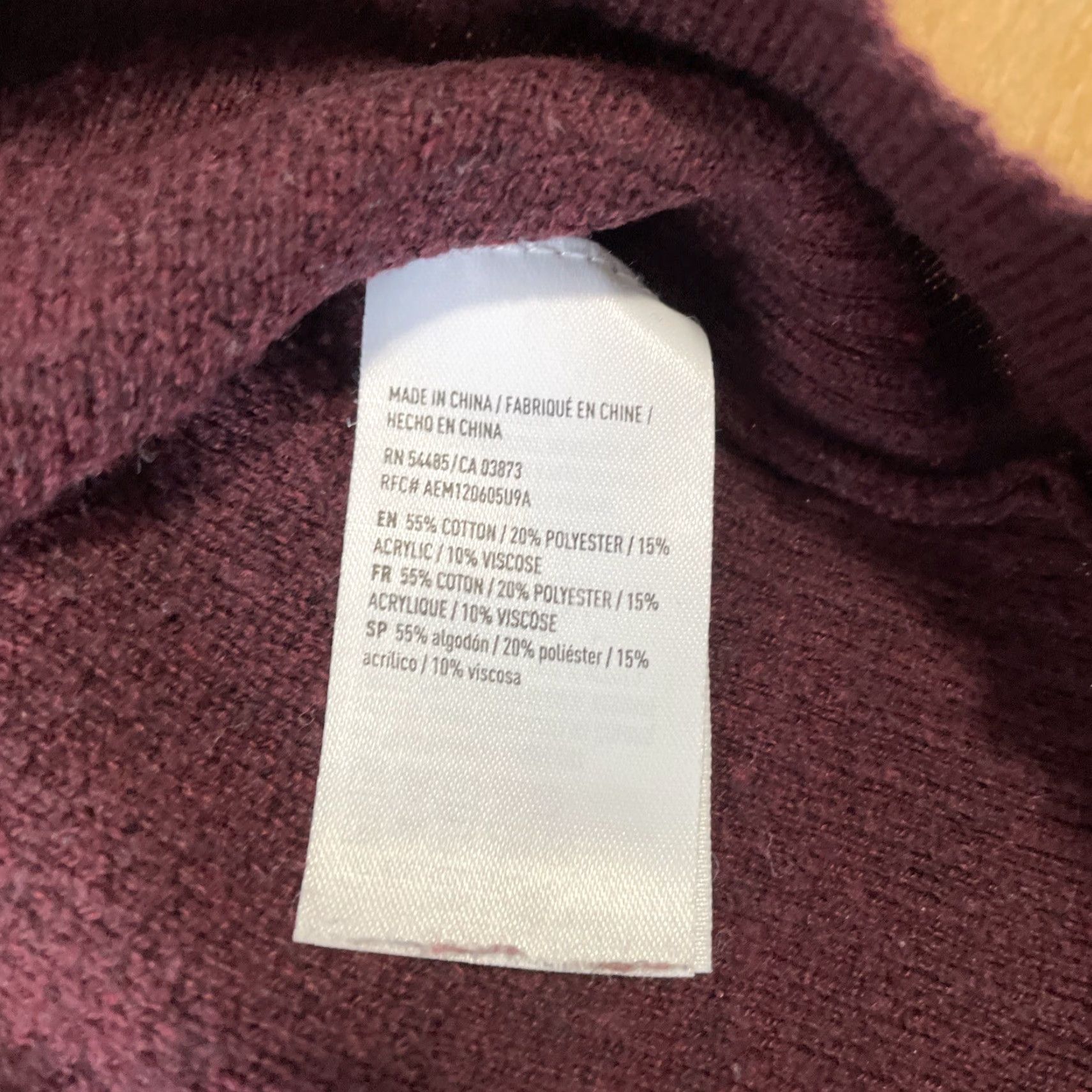 American Eagle Outfitters American Eagle Outfitters Sweater Women’s S Knit Pullover Round Neck Burgundy Long Sleeve Size S / US 4 / IT 40 - 6 Thumbnail
