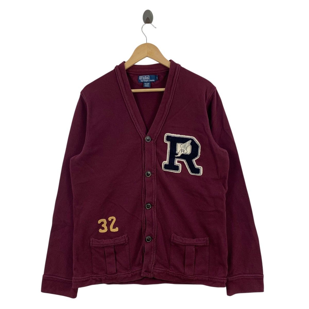 Polo Ralph Lauren Vintage POLO R WING Ralph Lauren Buttons Cardigan Sweatshirt Size US L / EU 52-54 / 3 - 1 Thumbnail