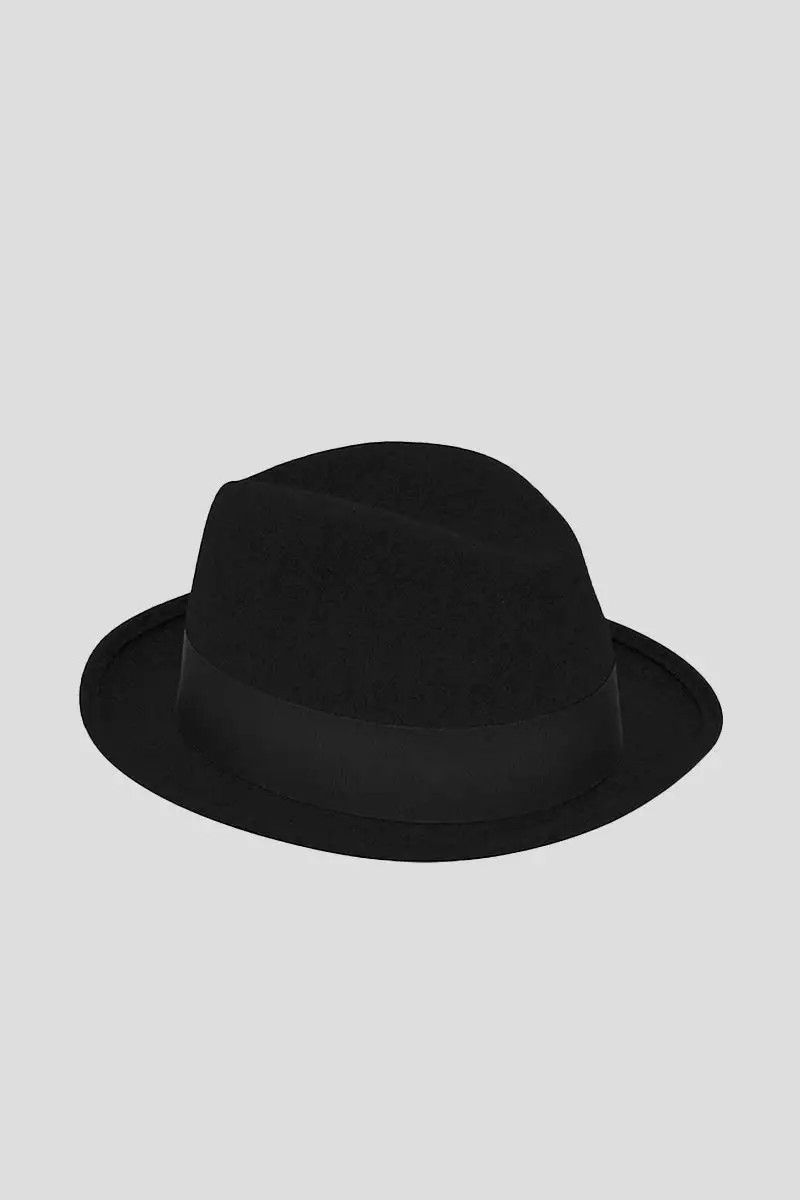 Saint Laurent Paris o1bcso1str0325 Size: 58/Fedora Hat In Rabbit Felt in Black Size ONE SIZE - 4 Thumbnail
