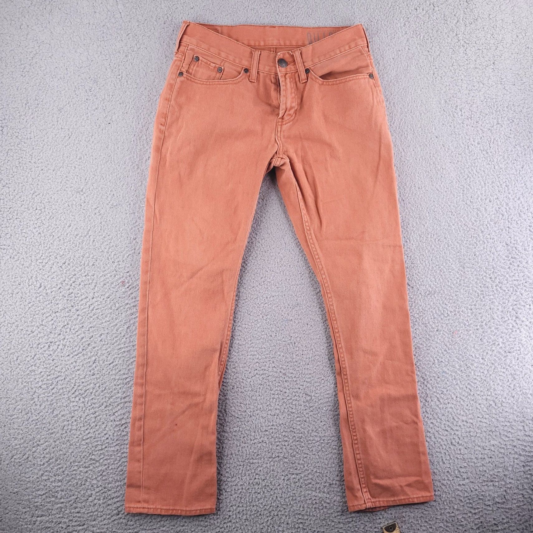 Denime Bullhead Jeans Mens 28x28 Orange Slim Skinny Denim Jeans Mens Slim 28 Orange Bullhead Denim Size US 28 / EU 44 - 2 Thumbnail