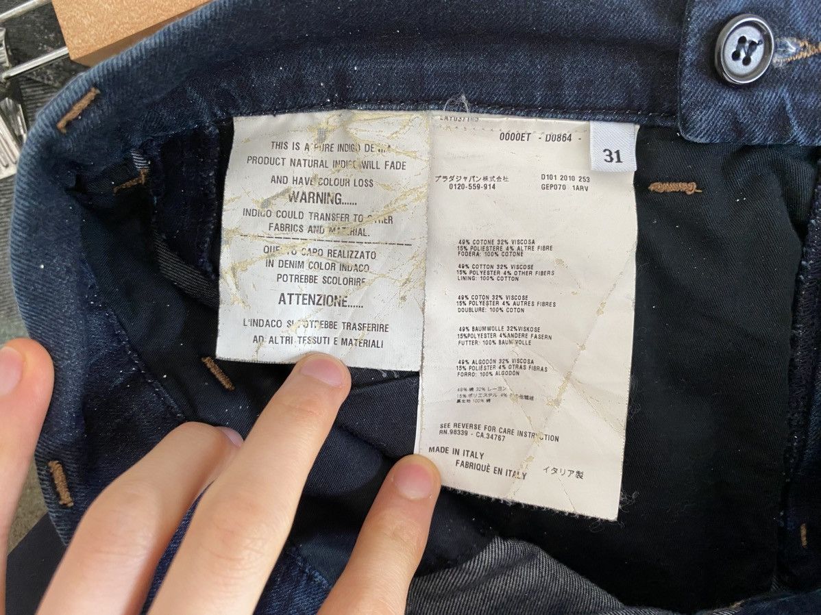 Prada 11ss stretch indigo denim slim trousers Size US 31 - 11 Thumbnail