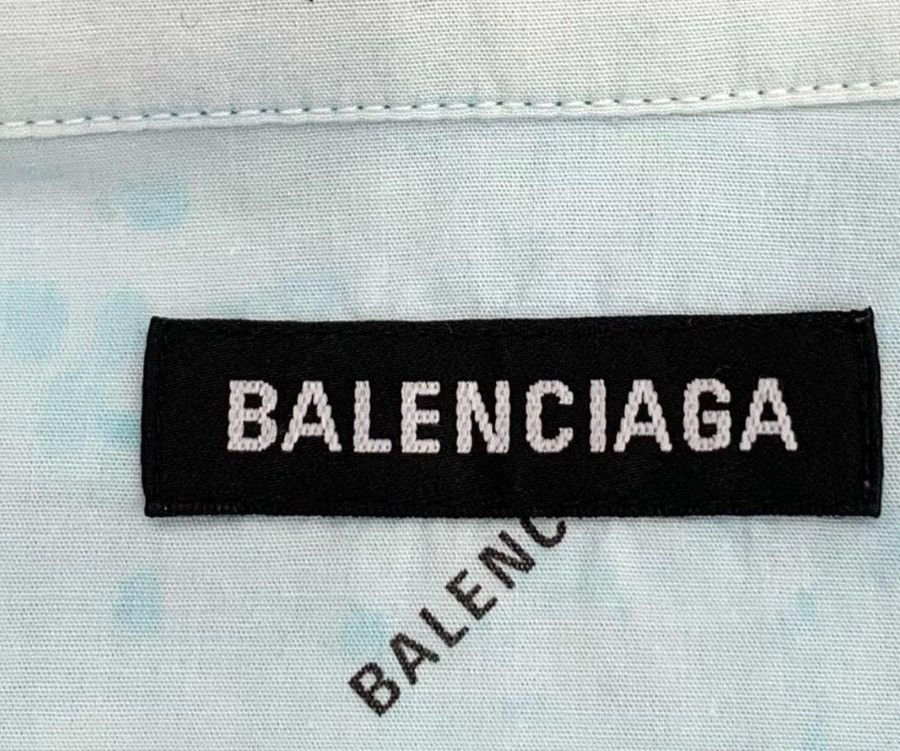 Balenciaga Balenciaga BB embroidered logo full print blue gradient lo Size 40R - 6 Thumbnail