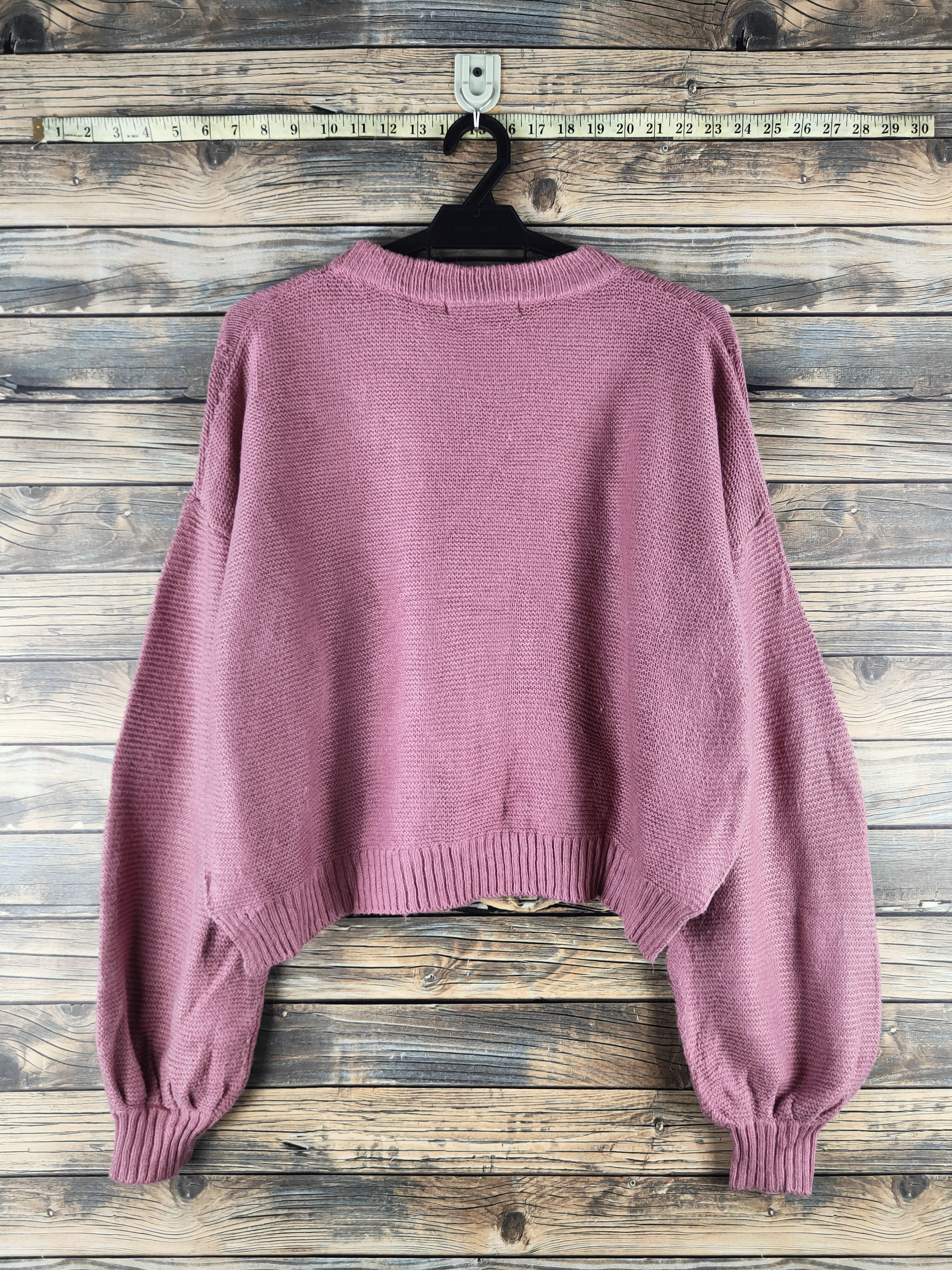 Japanese Brand DL W closet Pink Knitwear Crop Tops #46-972 Size L / US 10 / IT 46 - 7 Thumbnail
