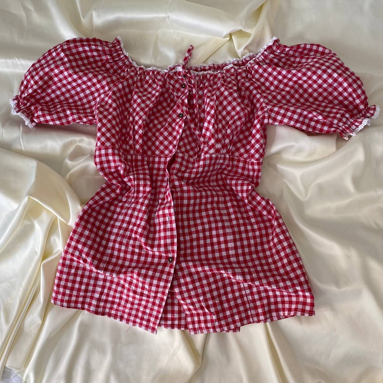 Vintage Vintage red&white blouse Size M / US 6-8 / IT 42-44 - 8 Thumbnail