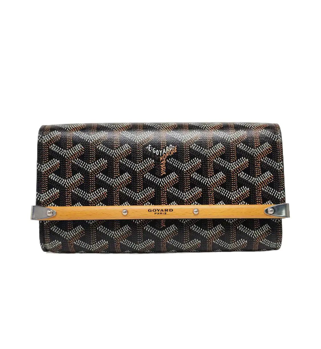 Goyard GOYARD Monte-Carlo mini black coated canvas print wallet silver hardware Size ONE SIZE - 1 Thumbnail
