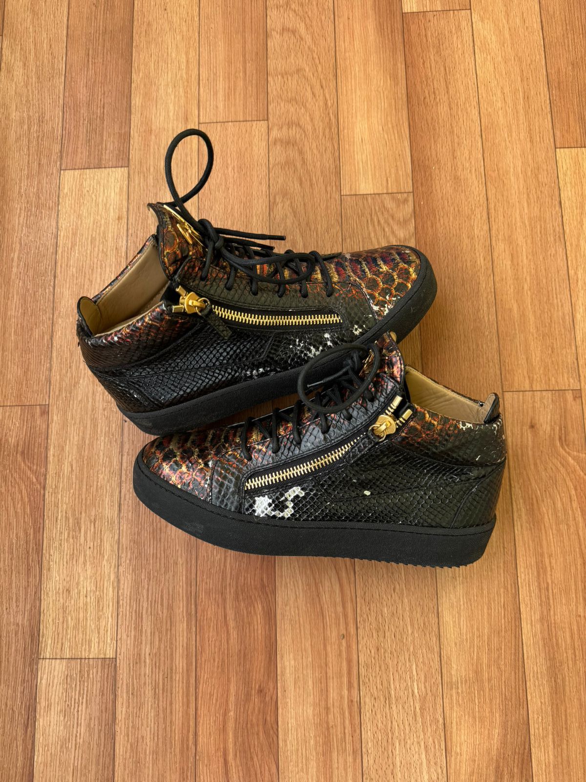 Giuseppe Zanotti 🐍 Giuseppe Zanotti " Snake Skin " Hightop Sneakers Size US 9 / EU 42 - 5 Thumbnail