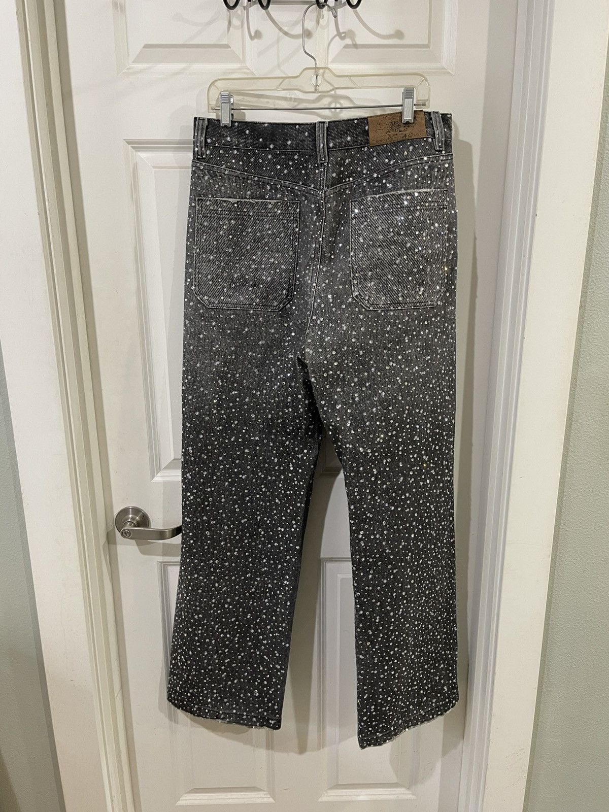 Birth of Royal Child Washed 20K Swarovski Diamond Boro Denim Black Size US 32 / EU 48 - 2 Thumbnail