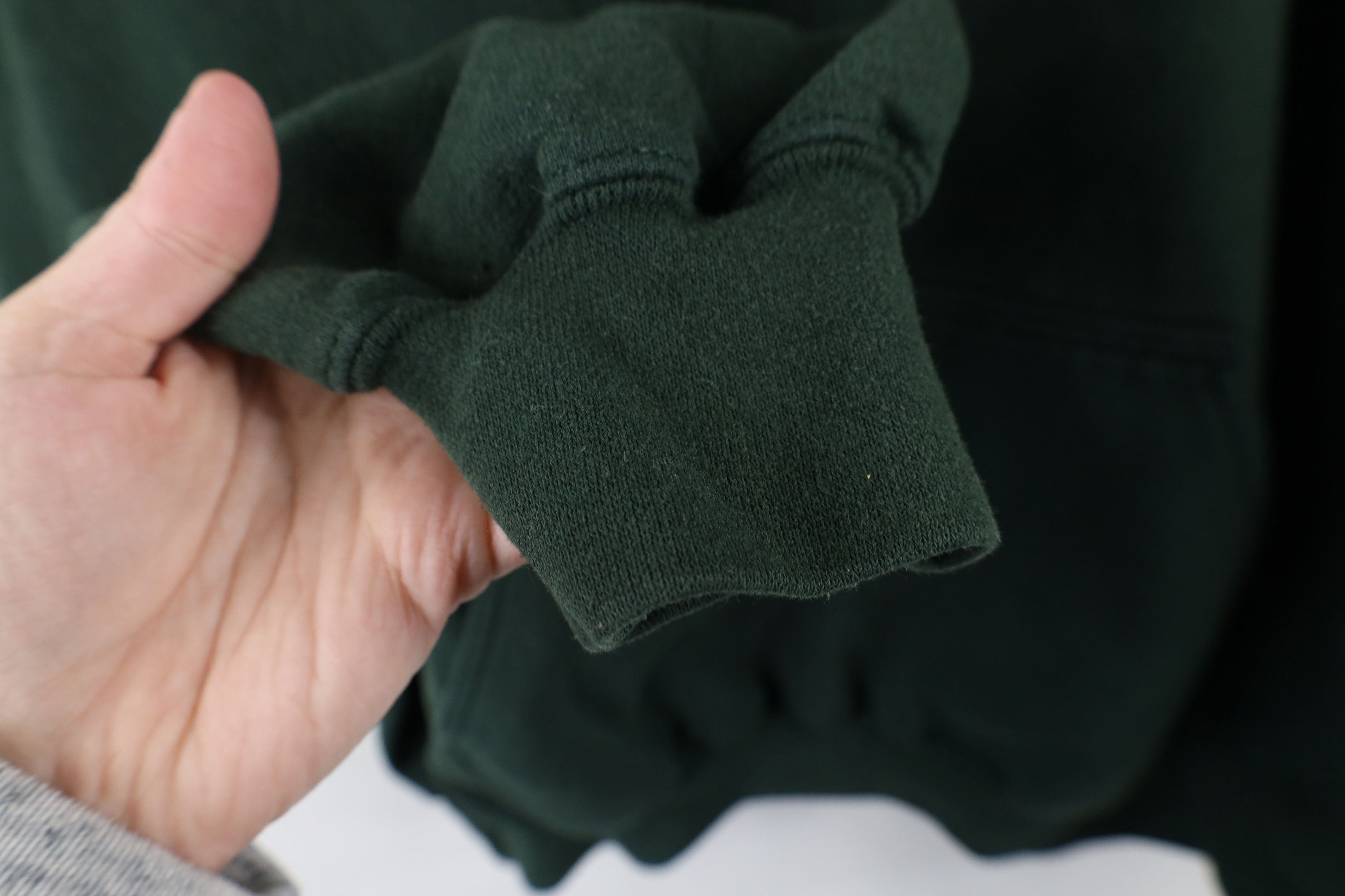 Vintage Vintage 90s Streetwear Blank Heavy Hoodie Sweatshirt Green Size US XXL / EU 58 / 5 - 8 Thumbnail