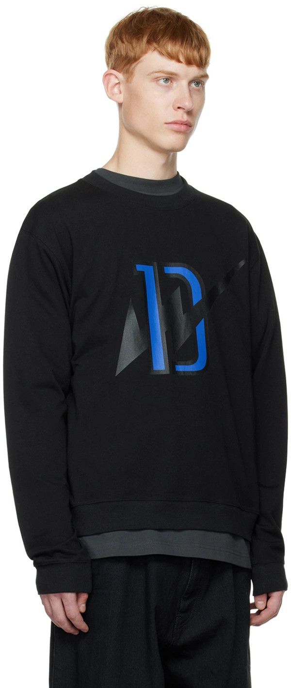 WE11DONE o1mris0824 D Logo Sweater in Black Size US S / EU 44-46 / 1 - 6 Thumbnail