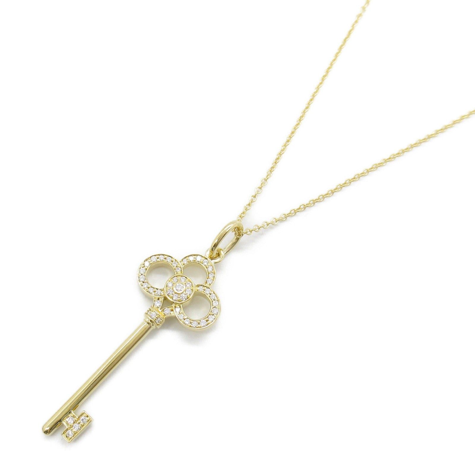 Tiffany & Co. Tiffany Co Crown Key Diamond Necklace K18 (Yellow Gold) Clear Size ONE SIZE - 1 Thumbnail