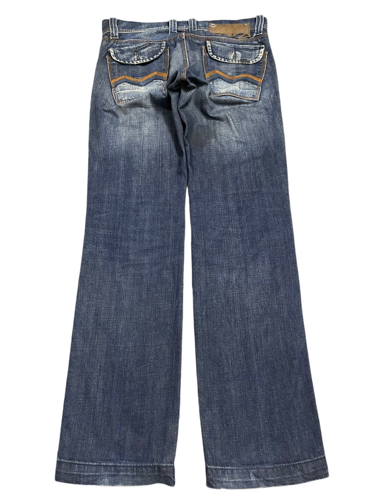 Energie Vintage Japanese Energie Blue Bleached Style Loose Jeans Size US 34 / EU 50 - 2 Thumbnail