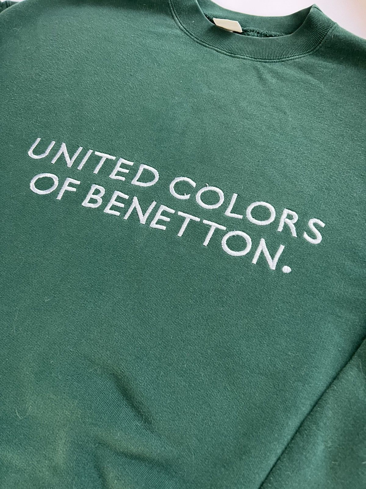 Vintage United Colors Of Benetton Sweatshirt M Size Ethnic Colors of Benetton Sweatshirt Embroidered Spell store Out Sweatshirt Jumper