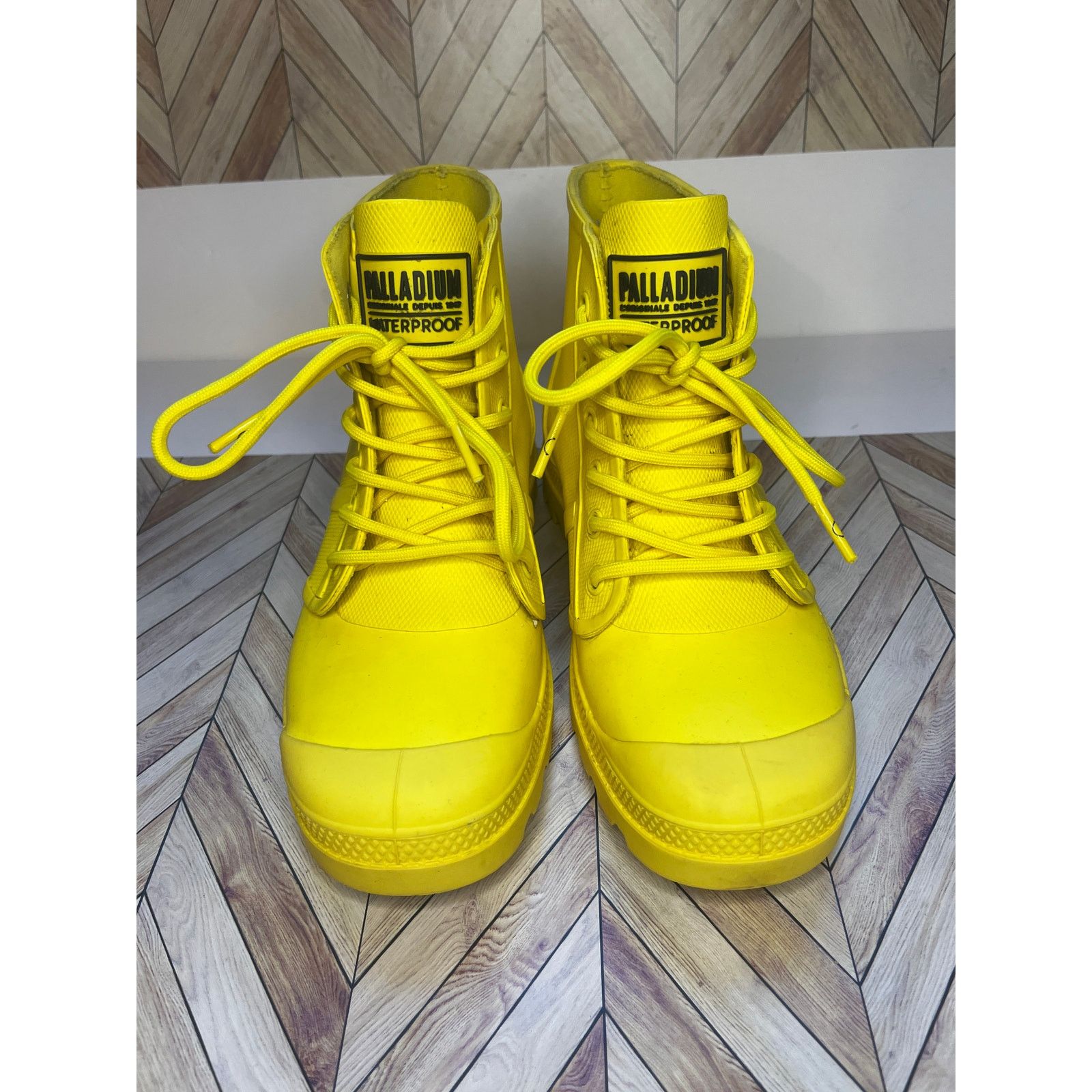 Palladium Palladium Pampa Smiley Rain Boots Waterproof Yellow Unisex Size US 6 / IT 36 - 5 Thumbnail