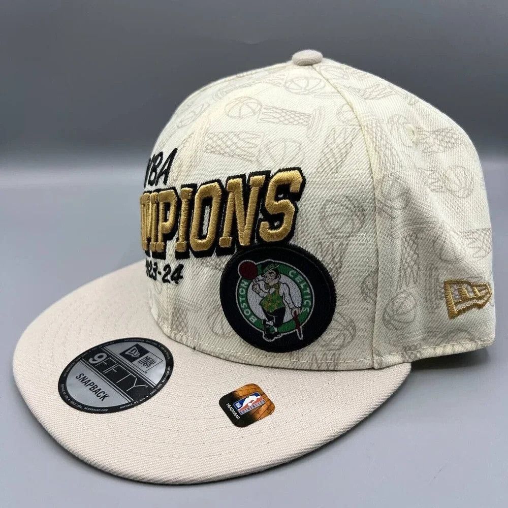 New Era Boston Celtics Hat Men 2024 NBA Champions Snap Back Tatum Size ONE SIZE - 3 Thumbnail