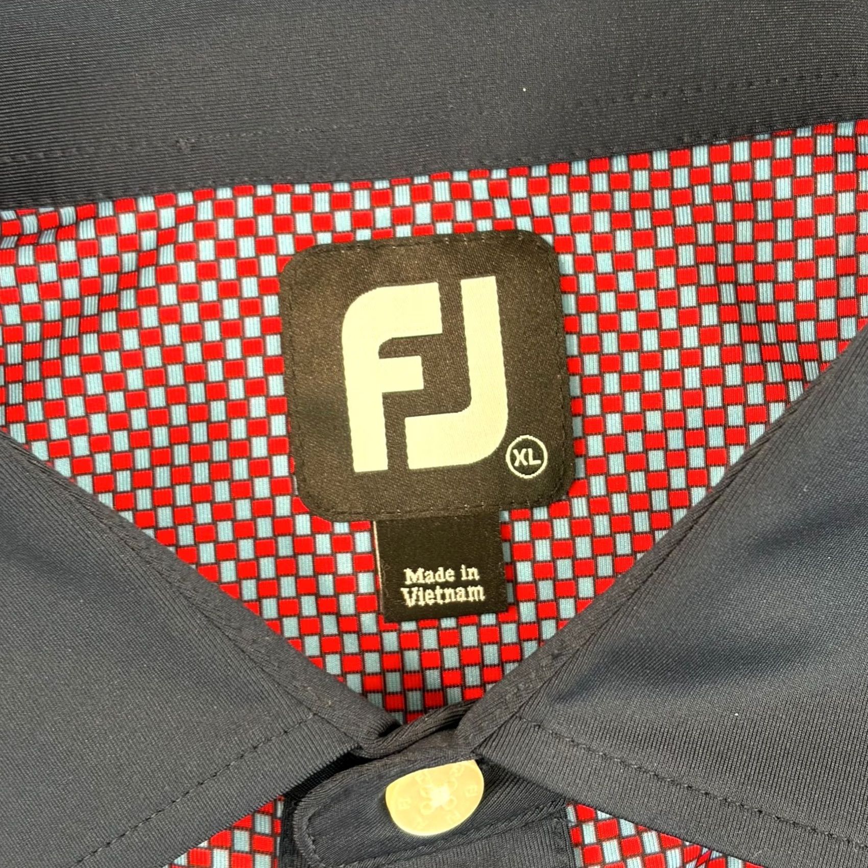 Footjoy FootJoy Polo Shirt Men XL Geo Navy Scarlet Performance Golf NEW Size US XL / EU 56 / 4 - 2 Thumbnail