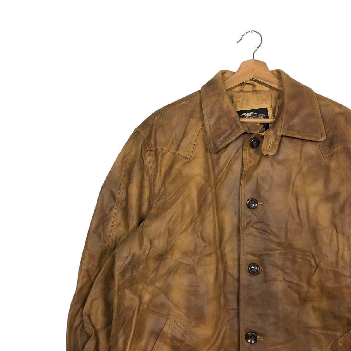Harley Davidson 🔥VINTAGE GENUINE LEATHER LONG JACKET HARLEY DAVIDSON BIKER Size US M / EU 48-50 / 2 - 8 Thumbnail