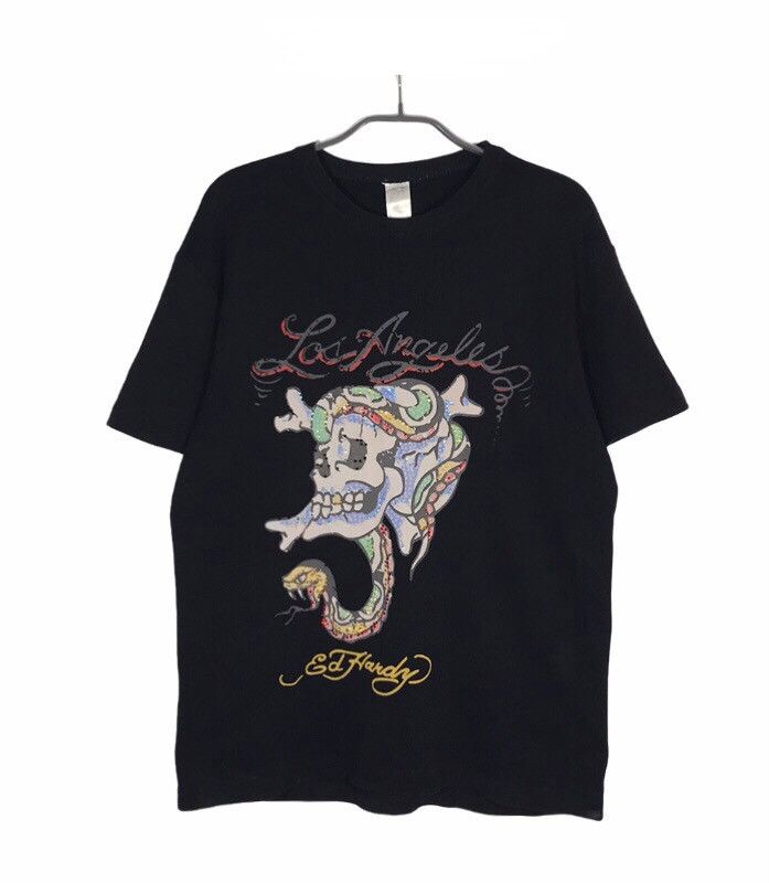 Ed Hardy Ed Hardy Los Angeles Skull Snake Mens T-Shirt Y2K Style Size US L / EU 52-54 / 3 - 1 Thumbnail