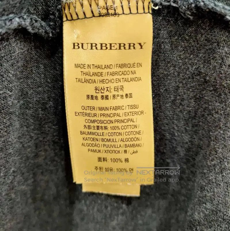 Burberry Burberry Long Sleeve Polo in Dark Gray Cotton. Size US M / EU 48-50 / 2 - 4 Thumbnail