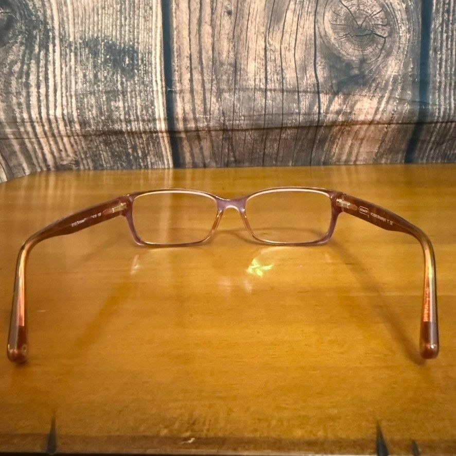 Coach Coach Unisex Geometric Tortoise Shell Eyeglasses Frames Only Size ONE SIZE - 5 Thumbnail