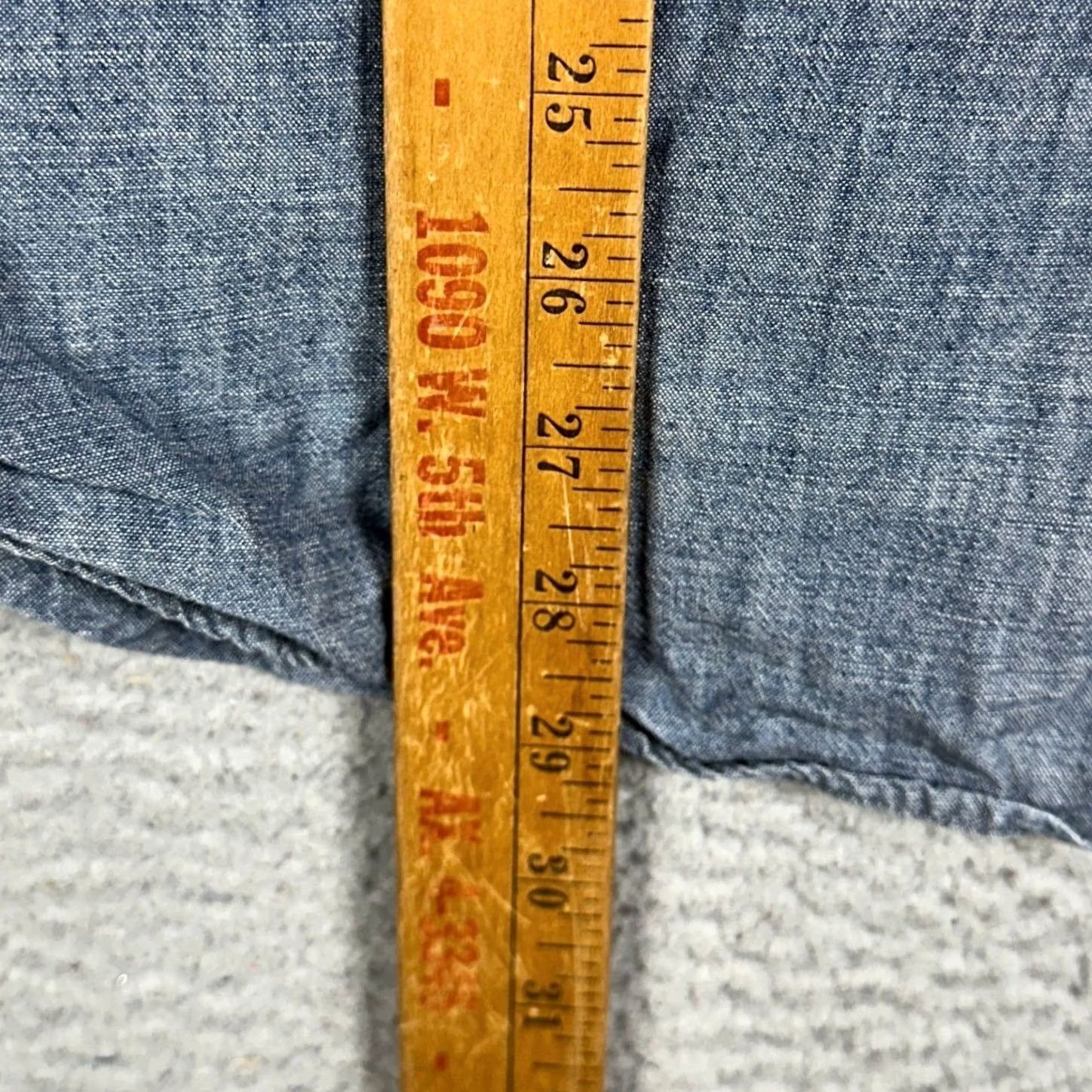 Banana Republic Banana Republic Shirt Mens Large 16-16.5 Blue Denim Button-Up Long Sleeve Shirt Casual Workwear Size 42R - 7 Thumbnail
