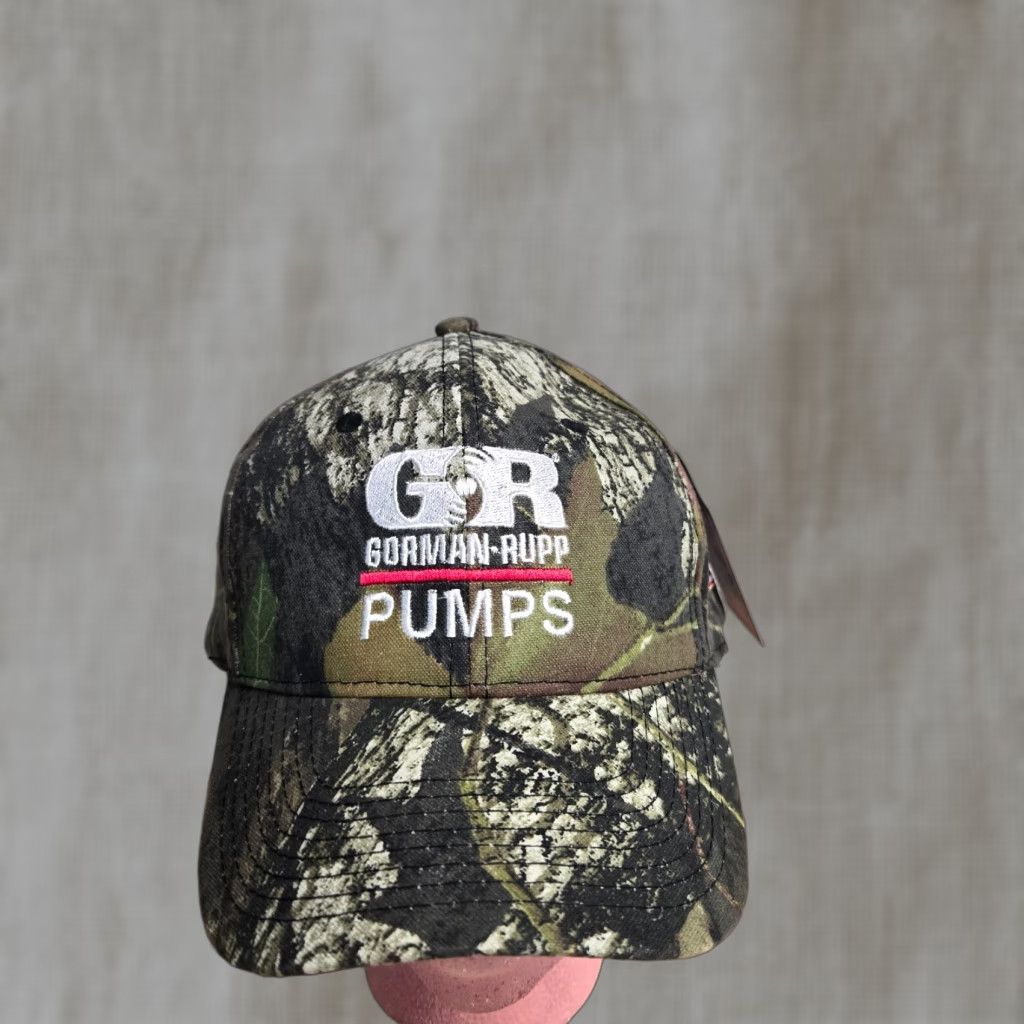 Vintage GR Gorman Rupp Pumps Camo Cap Hat Unisex Adults Baseball Cap Adjustable Embroidered Nike? Size ONE SIZE - 1 Thumbnail