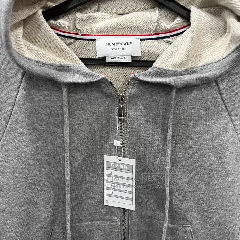Thom Browne Thom Browne Gray four-stripe zippered hooded jacket Size US M / EU 48-50 / 2 - 3 Thumbnail
