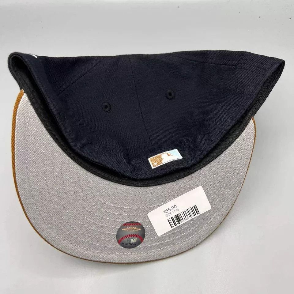New Era Houston Astros Hat Men 7 5/8 59Fifty New Era MLB Fitted Cap Size ONE SIZE - 7 Thumbnail