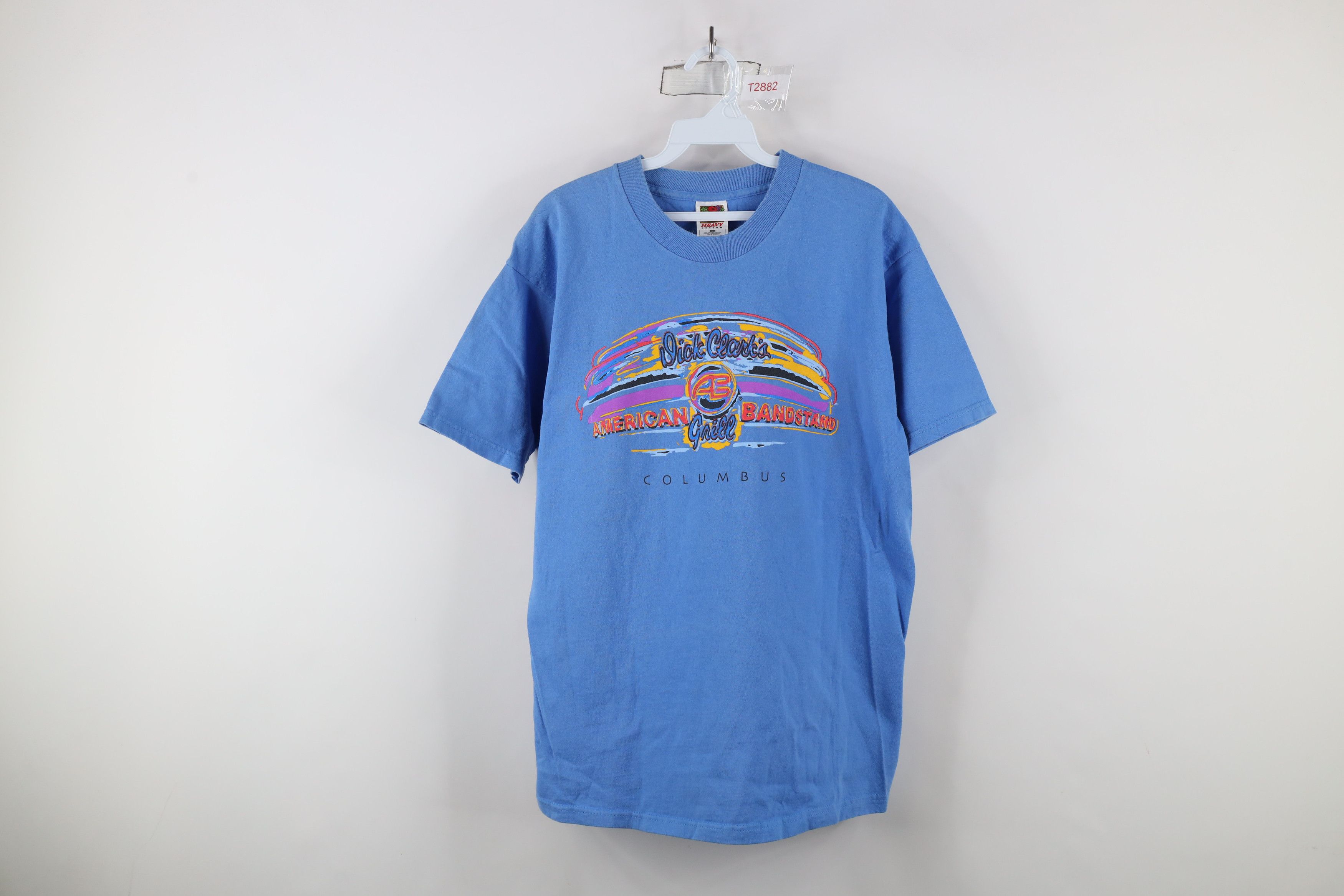 Vintage Vintage 90s Clarks Grill American Bandstand T-Shirt Blue Size US L / EU 52-54 / 3 - 1 Thumbnail